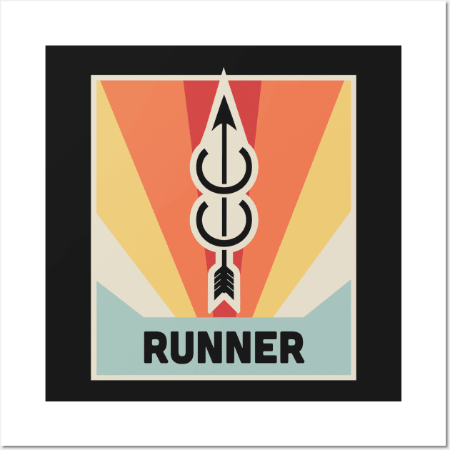 RUNNER | Vintage Cross Country Poster Wall Art by MeatMan